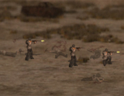 jeux de guerre dans le désert